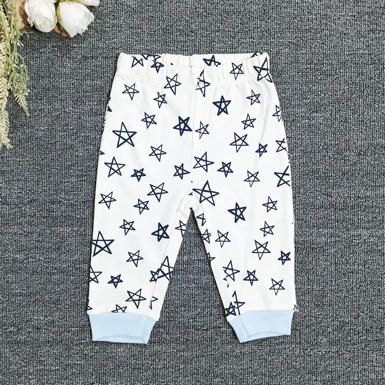 Newborn Onesie Pants,And Hat Three-piece Set