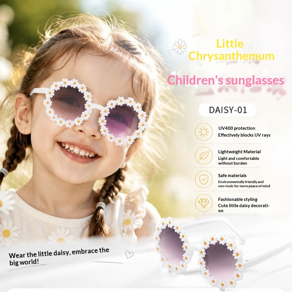 Cute Flower-Shaped Sun-Protective Sunglasses For Children
