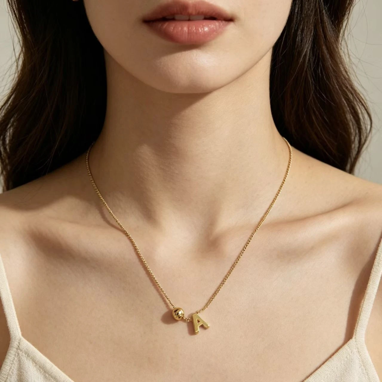 Fashionable Sports Necklace Featuring The 26 Letters Of The European And American Alphabets