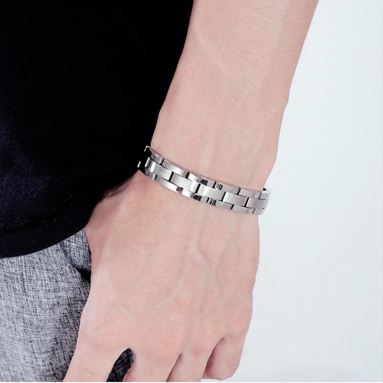 Men's Minimalist Fashion Stainless Steel Magnet Bracelet