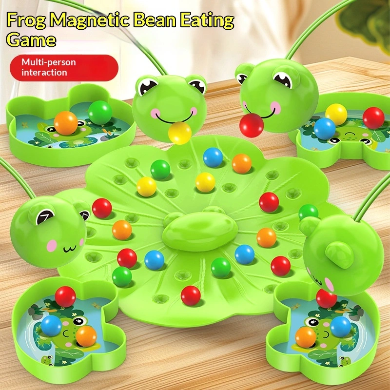 Magnetic Toy Frog Eating Beans Educational Early-learning Game Toy