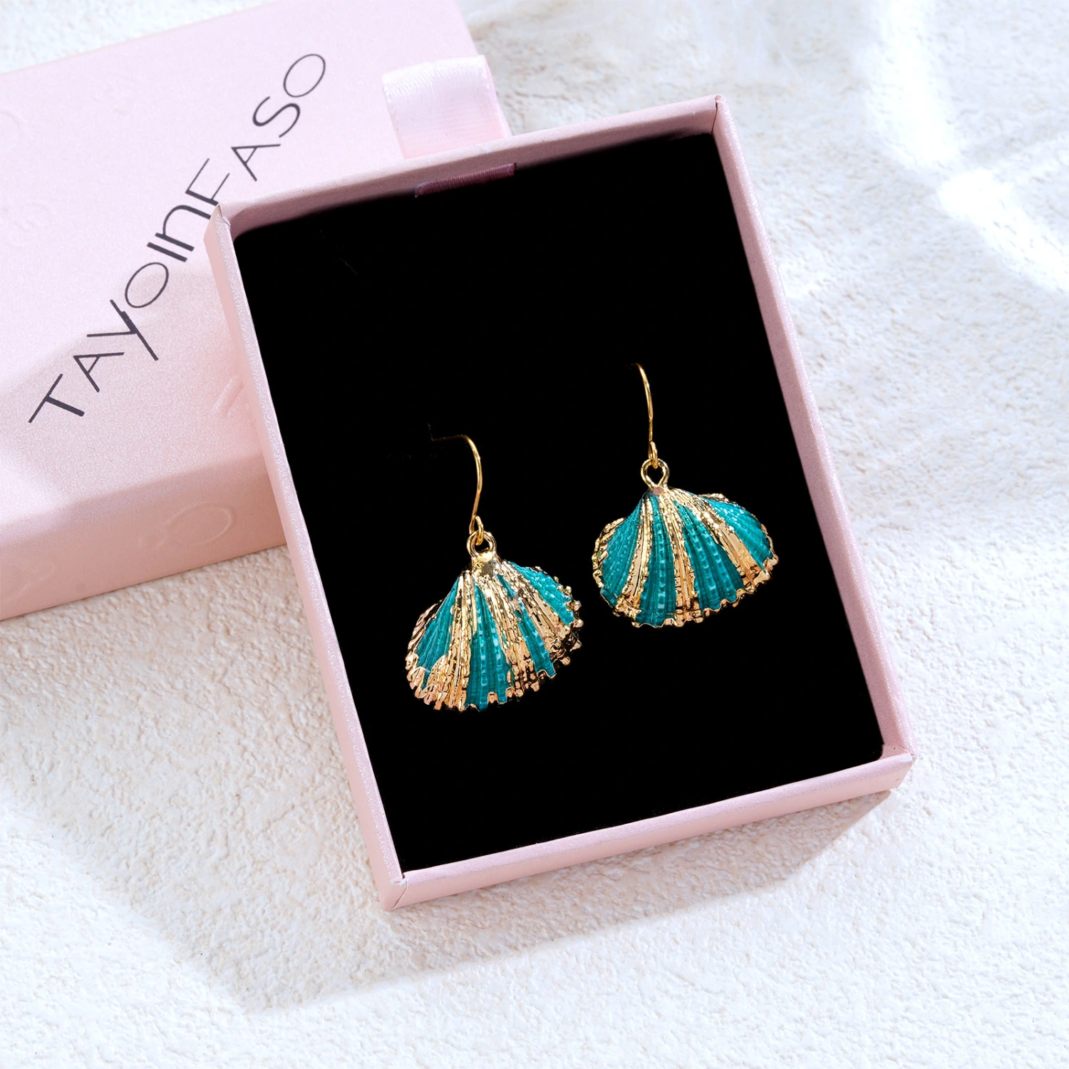 Assorted Blue And Green Shell Earrings