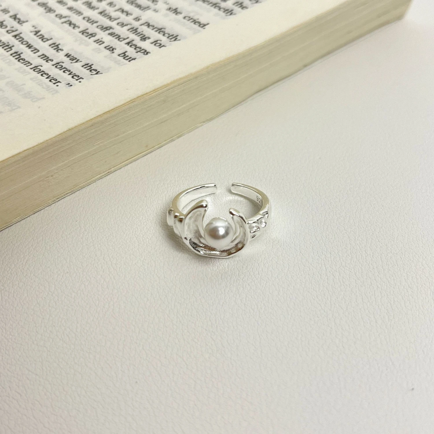 925 Sterling Silver Handmade Texture Ins Style Ring