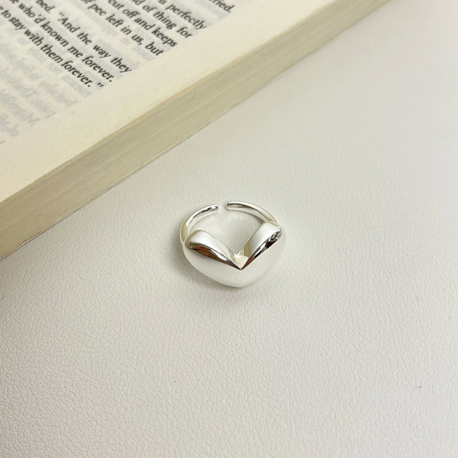 925 Sterling Silver Handmade Texture Ins Style Ring