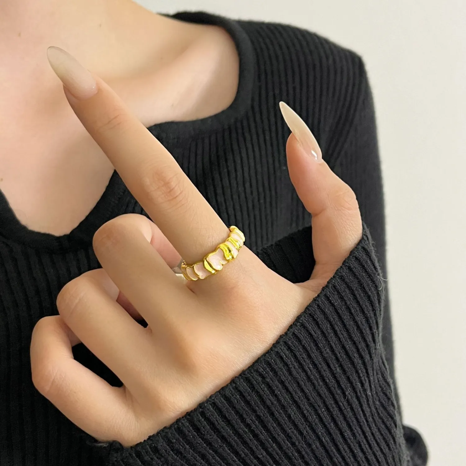 Anti-fade Solid 925 Silver Finger Band