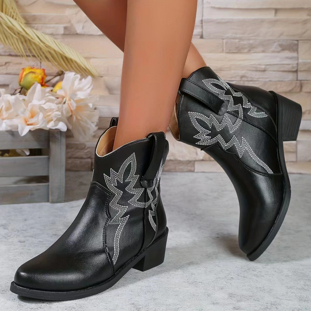 Spring And Summer Wedge Women's Round Toe Boots