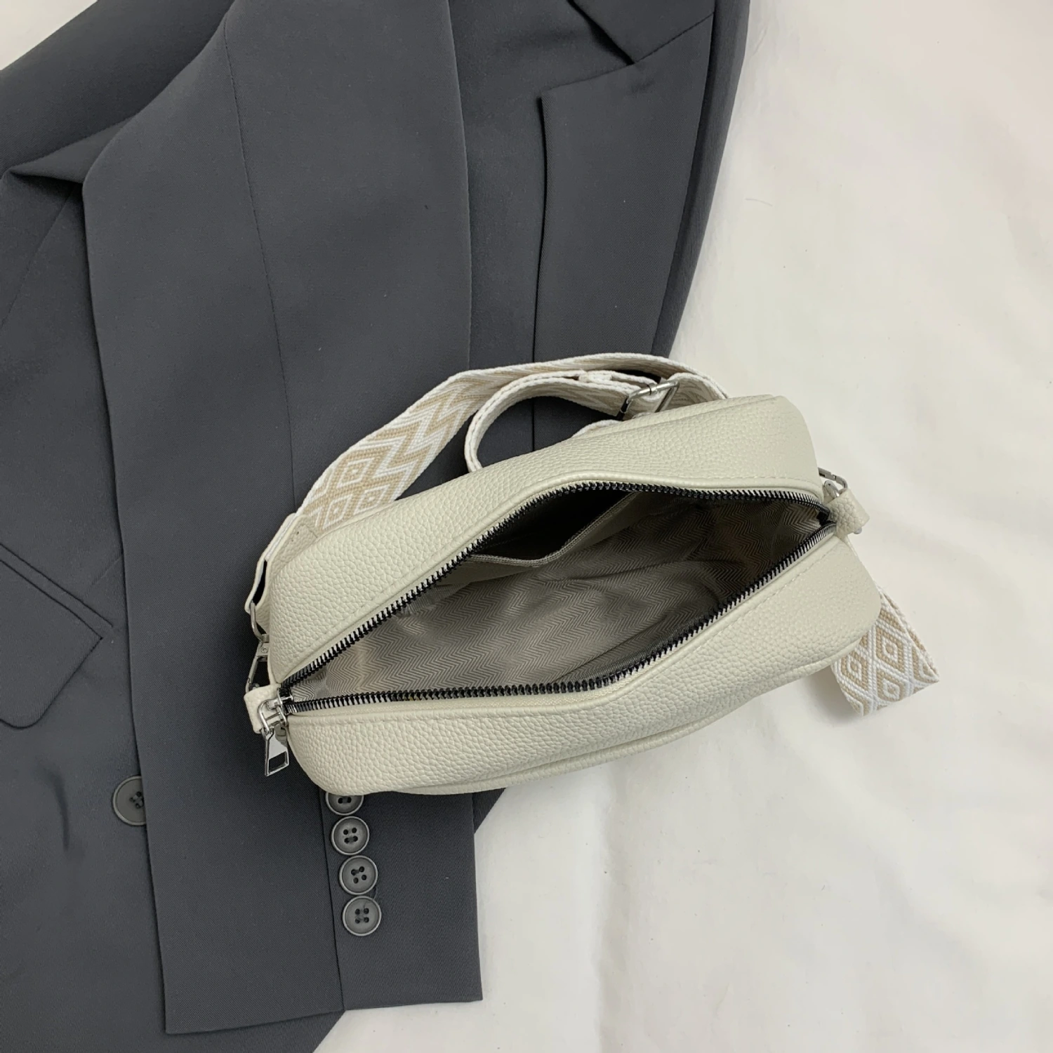 Solid Color Shoulder Bag