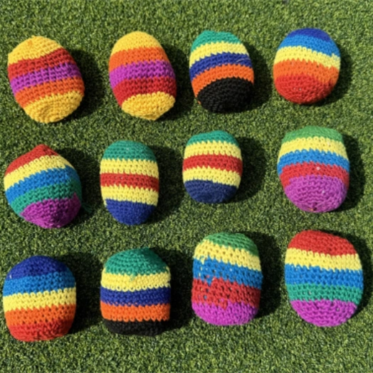 Childrens Toss Knitted Yarn Solid Throwing Beanbag Ball