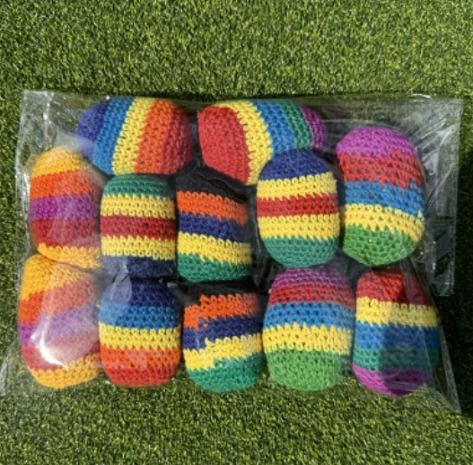 Childrens Toss Knitted Yarn Solid Throwing Beanbag Ball