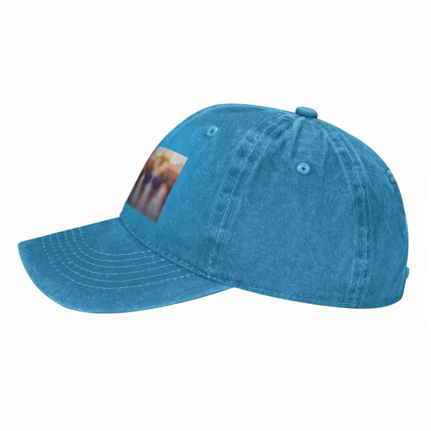 Frozen Yogurt Printed Adult Black Curved Brim Baseball Cap, Suitable for Travel and Sports