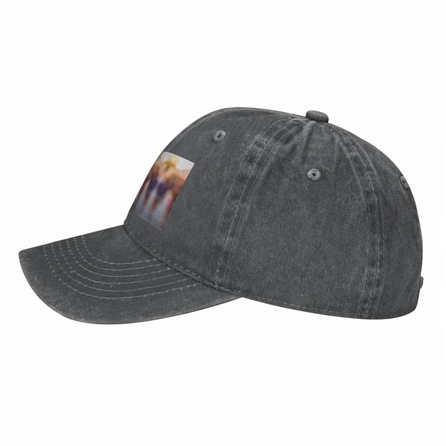 Frozen Yogurt Printed Adult Black Curved Brim Baseball Cap, Suitable for Travel and Sports