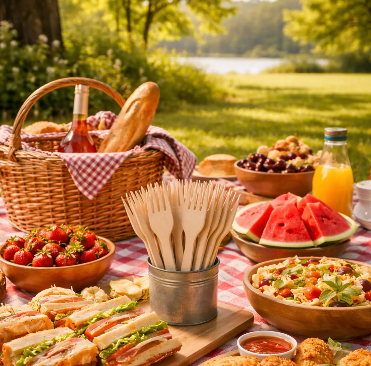 100 Pack Disposable Wooden Forks, 6.2 Inch Splinter-Free Birch Cutlery, Compostable Forks & Biodegradable Fork Alternative to Plastic for Weddings, BBQ, Parties, Camping & Catering