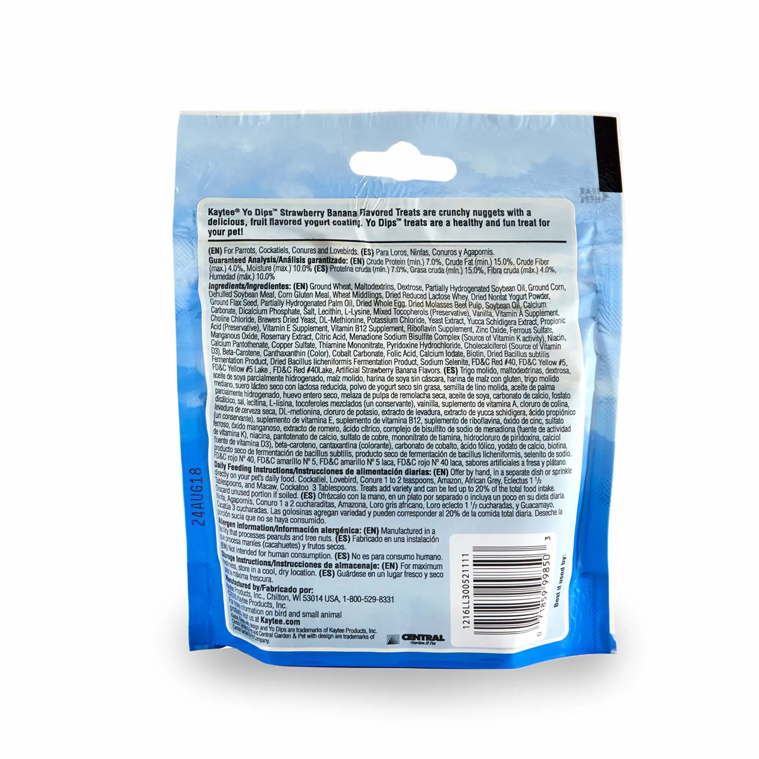 Kaytee Yo Dips Strawberry/Banana Flavor Yogurt Dipped Treat For Pet Birds, 3.5 oz