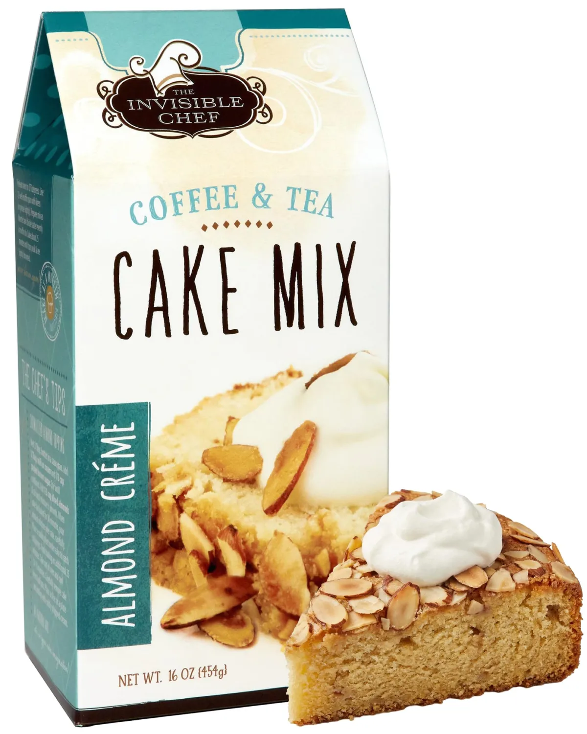 The Invisible Chef Almond Creme Coffee & Tea Cake Mix – Almond Coffee Cake Baking Mix for Cookies, Pound Cake, Muffins & Brownies, Cafe Style Dessert for Tea Time & Homemade Treats – 17 oz