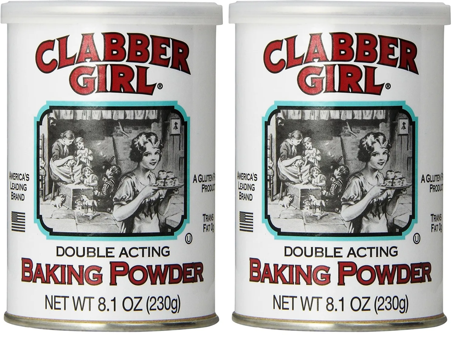Clabber Girl Double Acting Baking Powder, 8.1 Ounce, (Pack of 2)