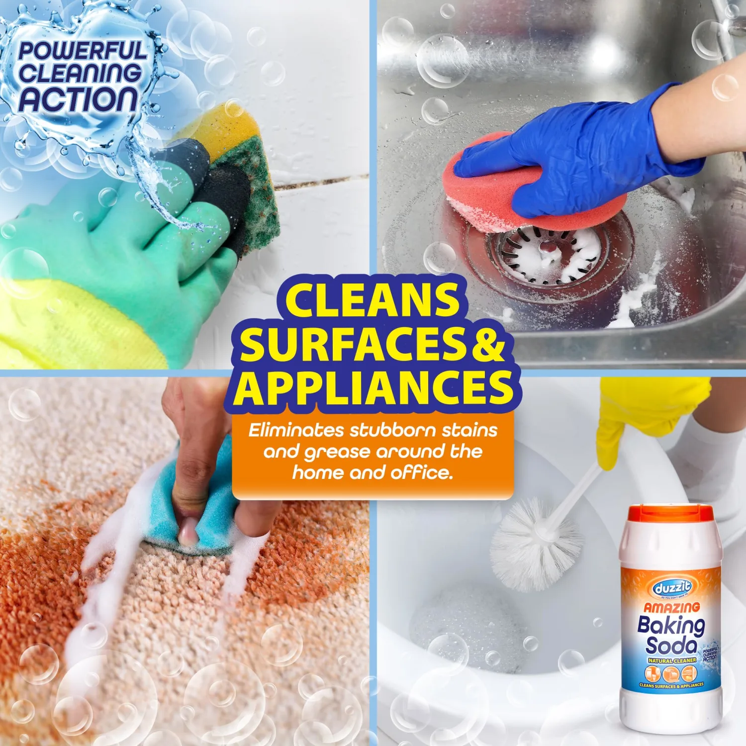 Duzzit Amazing Baking Soda Natural Cleaner, Multi-Purpose Household, 350g