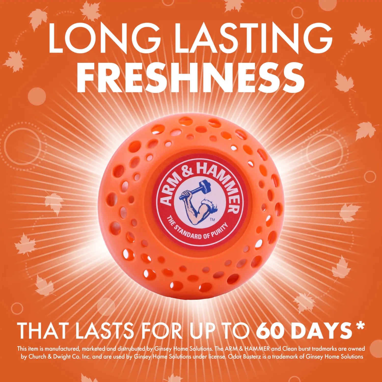Arm & Hammer OdorBusterz® Odor Eliminator Balls, Pumpkin Cream, 3 Count – Baking Soda Odor Control for Closets, Drawers, Hampers & Small Spaces