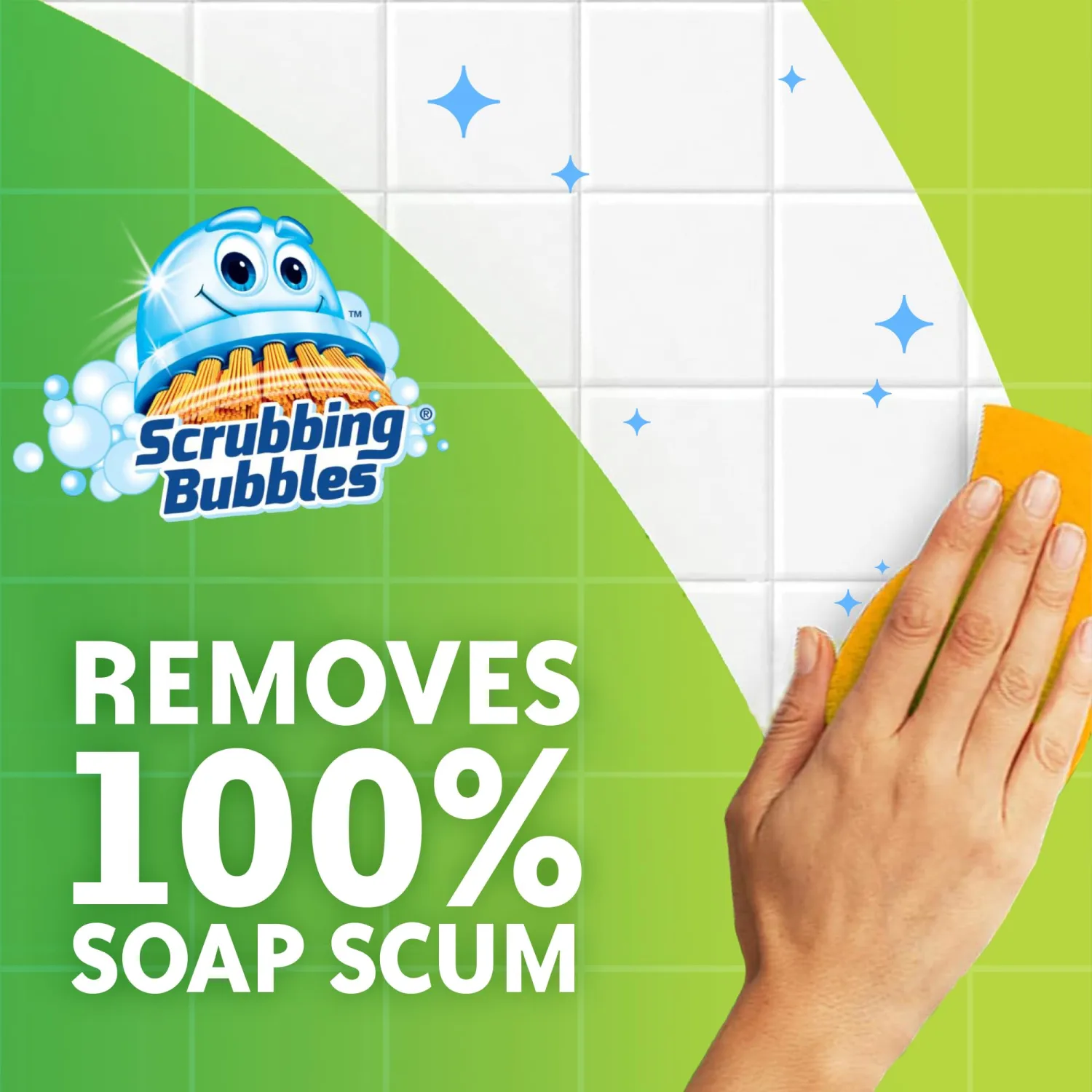 Scrubbing Bubbles Mega Bathroom and Shower Foamer Aerosol, Rainshower Scent, 20oz