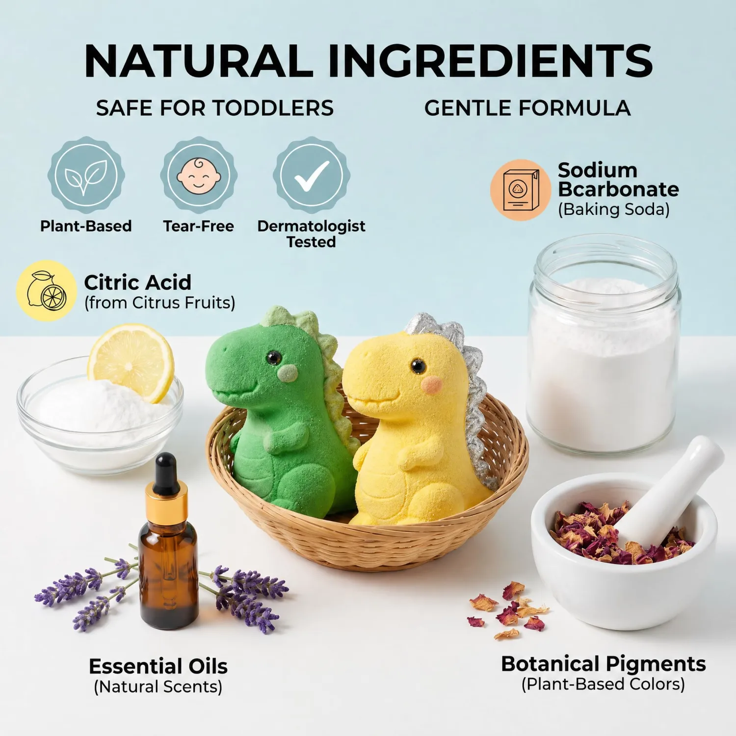 9 Pack Dinosaur Bath Bombs with Surprise Toys Inside for Kids - Natural & Gentle Fizzy with 9 Soothing Fruit Scents - Surprise Dino Bath Sets for Boys Girls, Birthday Gifts & Bedtime Relax