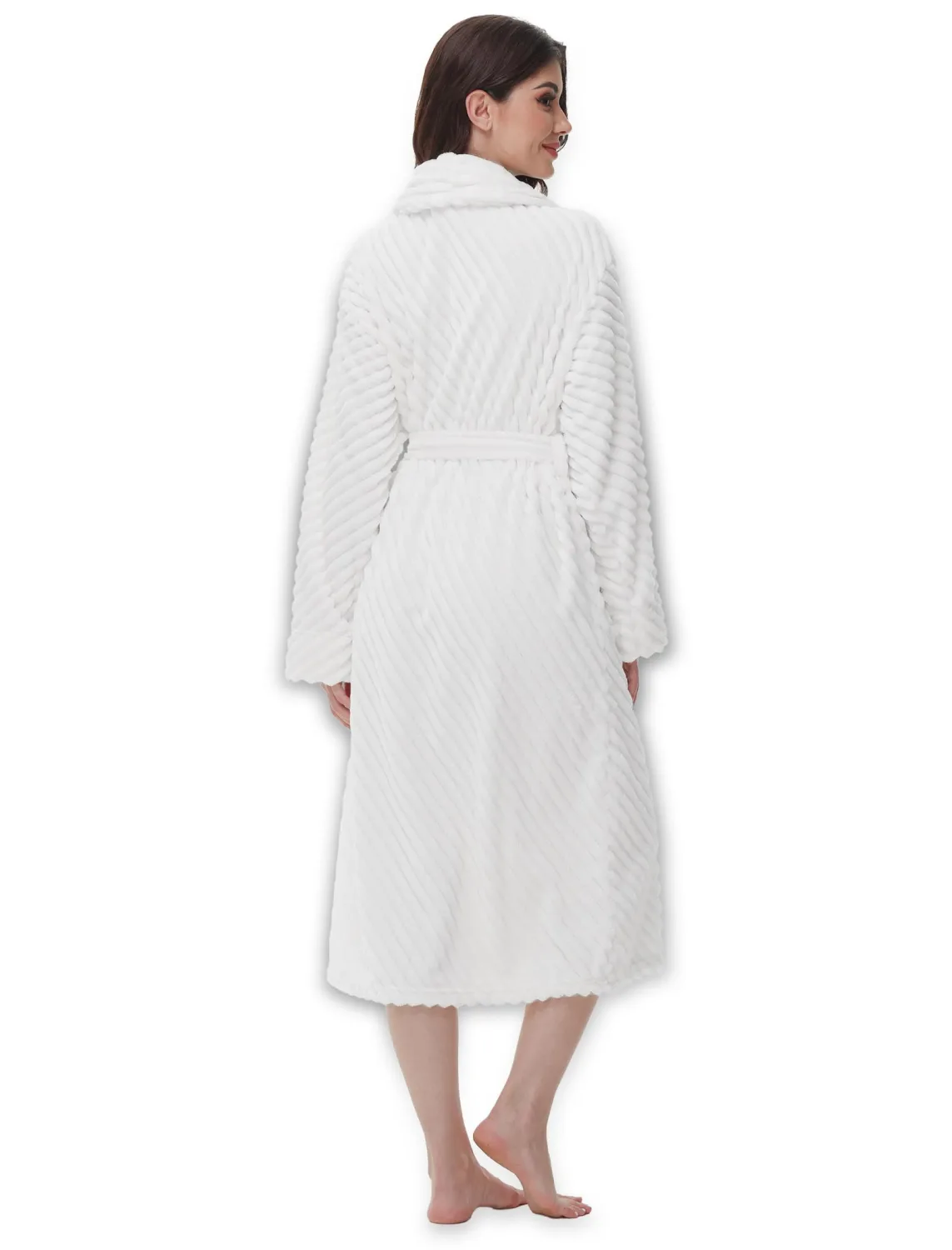 Yurhap Premium Robes for Women - Super Soft Cozy Fleece Womens Robe Plush Long Bathrobe