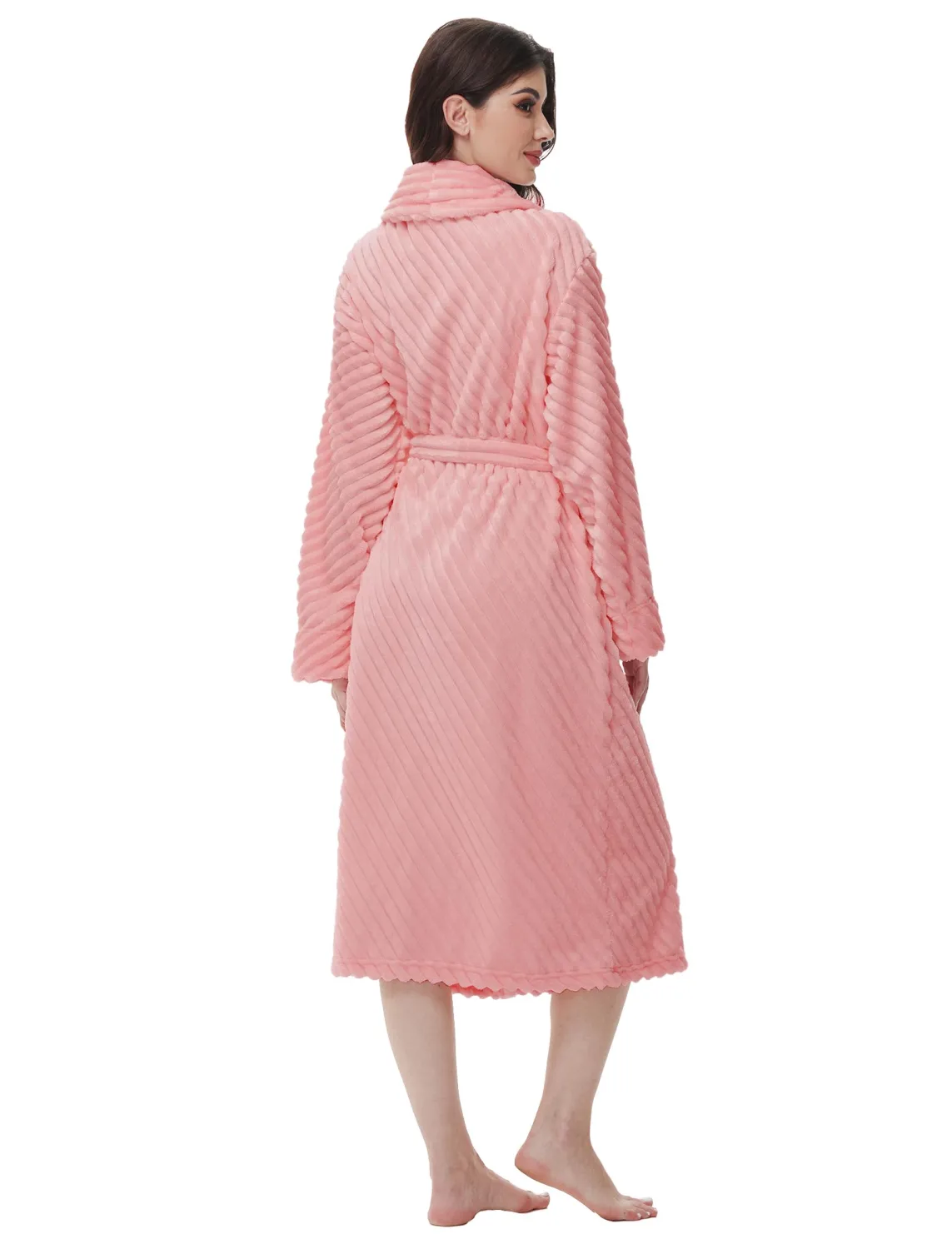 Yurhap Premium Robes for Women - Super Soft Cozy Fleece Womens Robe Plush Long Bathrobe