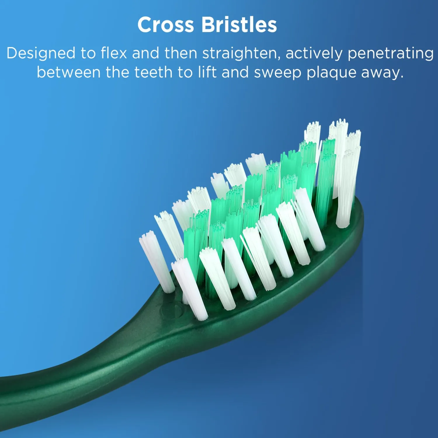 Fremouth Medium Toothbrushes for Adults, Cross Bristles, 6 Count