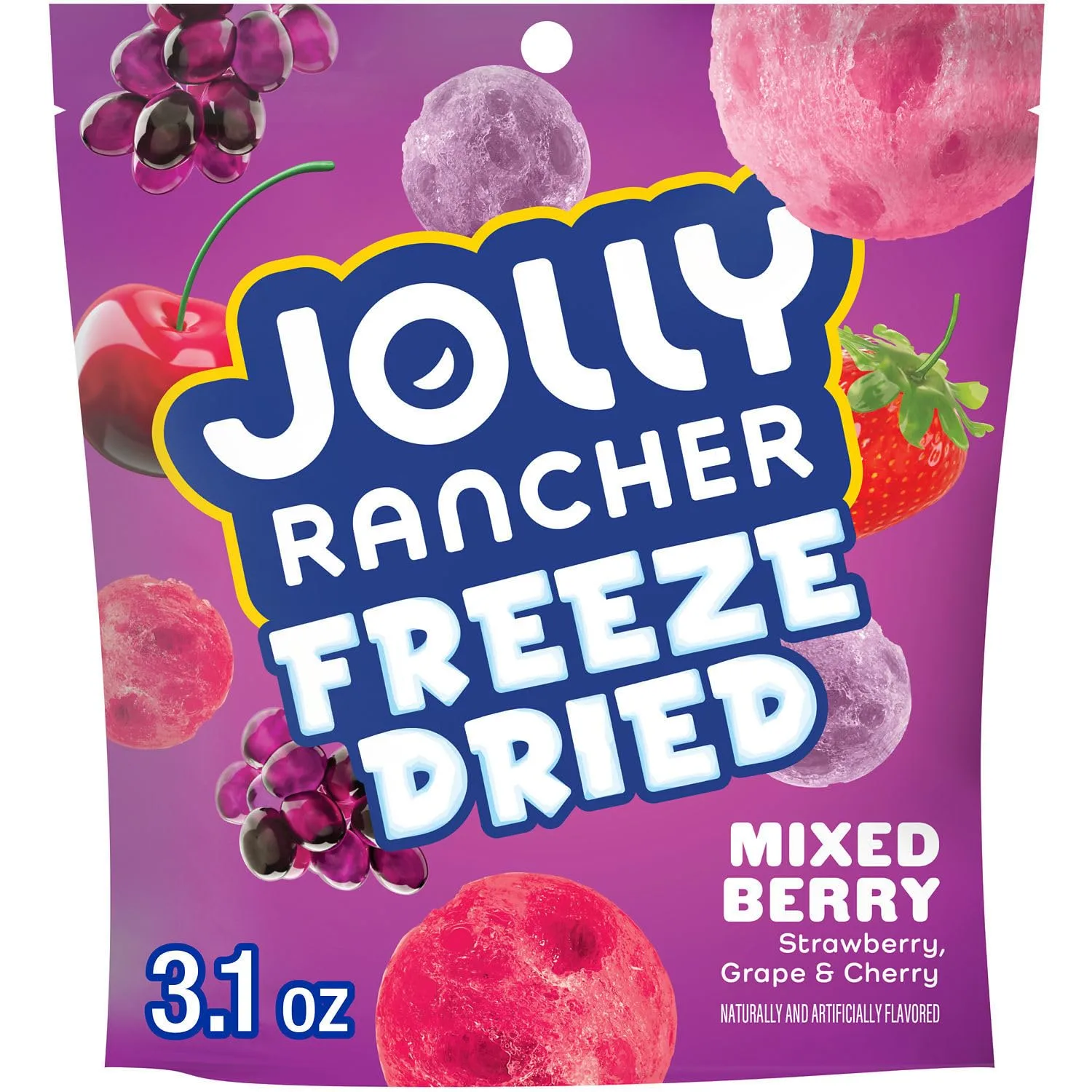 JOLLY RANCHER Freeze Dried Mixed Berry Flavored Candy Bag, 3.1 oz