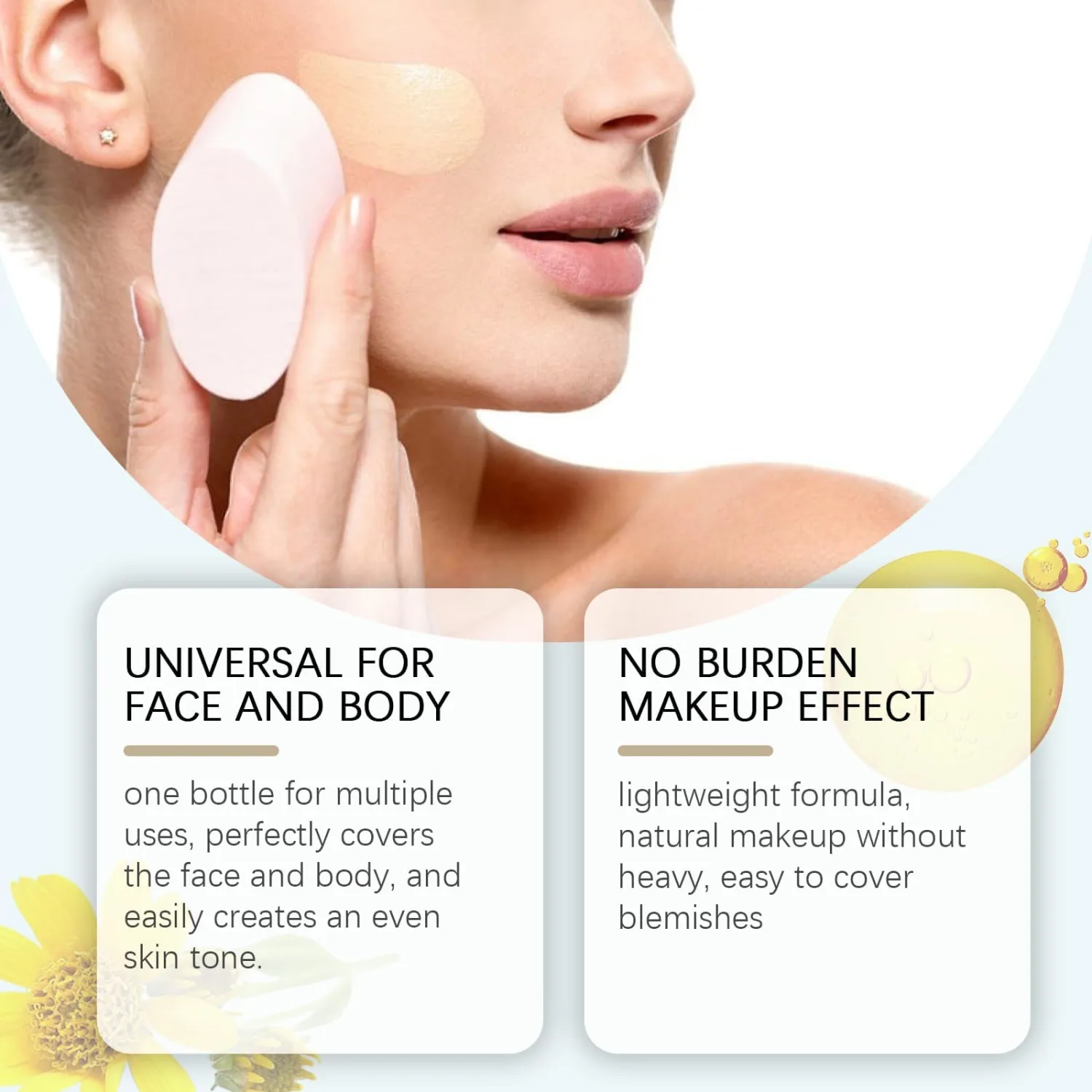 Perfect Cream All-Over Complexion Perfector – Long Lasting CC Cream Foundation Waterproof, Transfer-Resistant Skin Tint with Hydrating Shimmery Glow for Face & Body