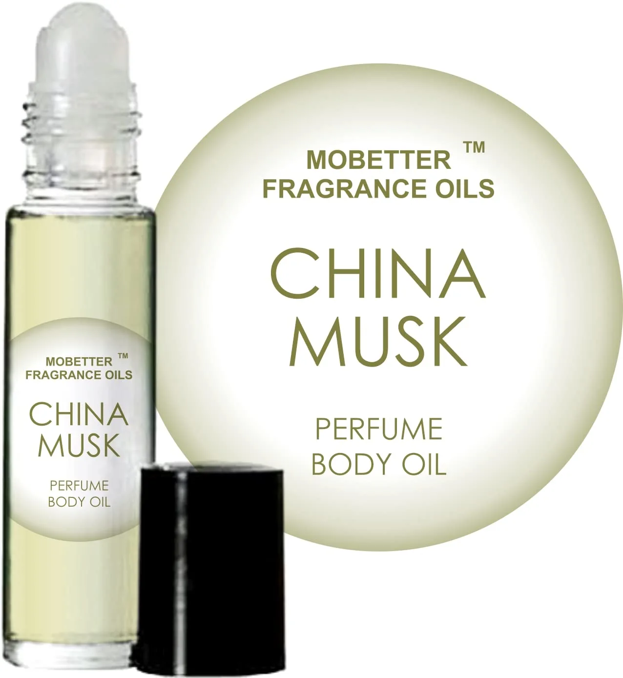 MOBETTER FRAGRANCE OILS China Musk Perfume Body Oil 0.33 Oz Roll On Glass Bottle