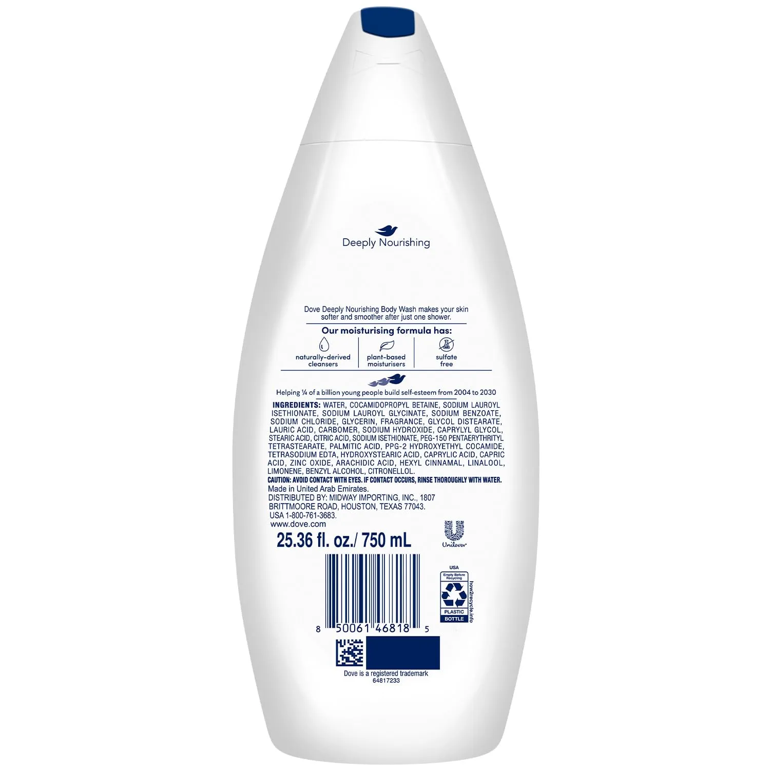 Dove Body Wash 3-Pack – Deeply Nourishing for Softer, Smoother Skin, 25.36 Fl Oz Ea