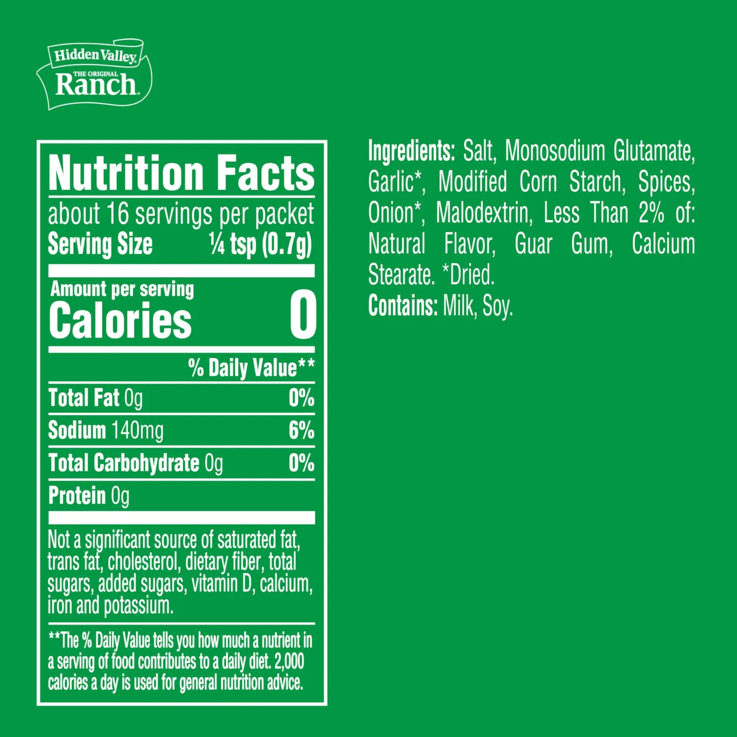 Hidden Valley Original Ranch Restaurant Style Dressing Recipe Mix, 0.4 Ounce (Package May Vary) (Pack of 5)