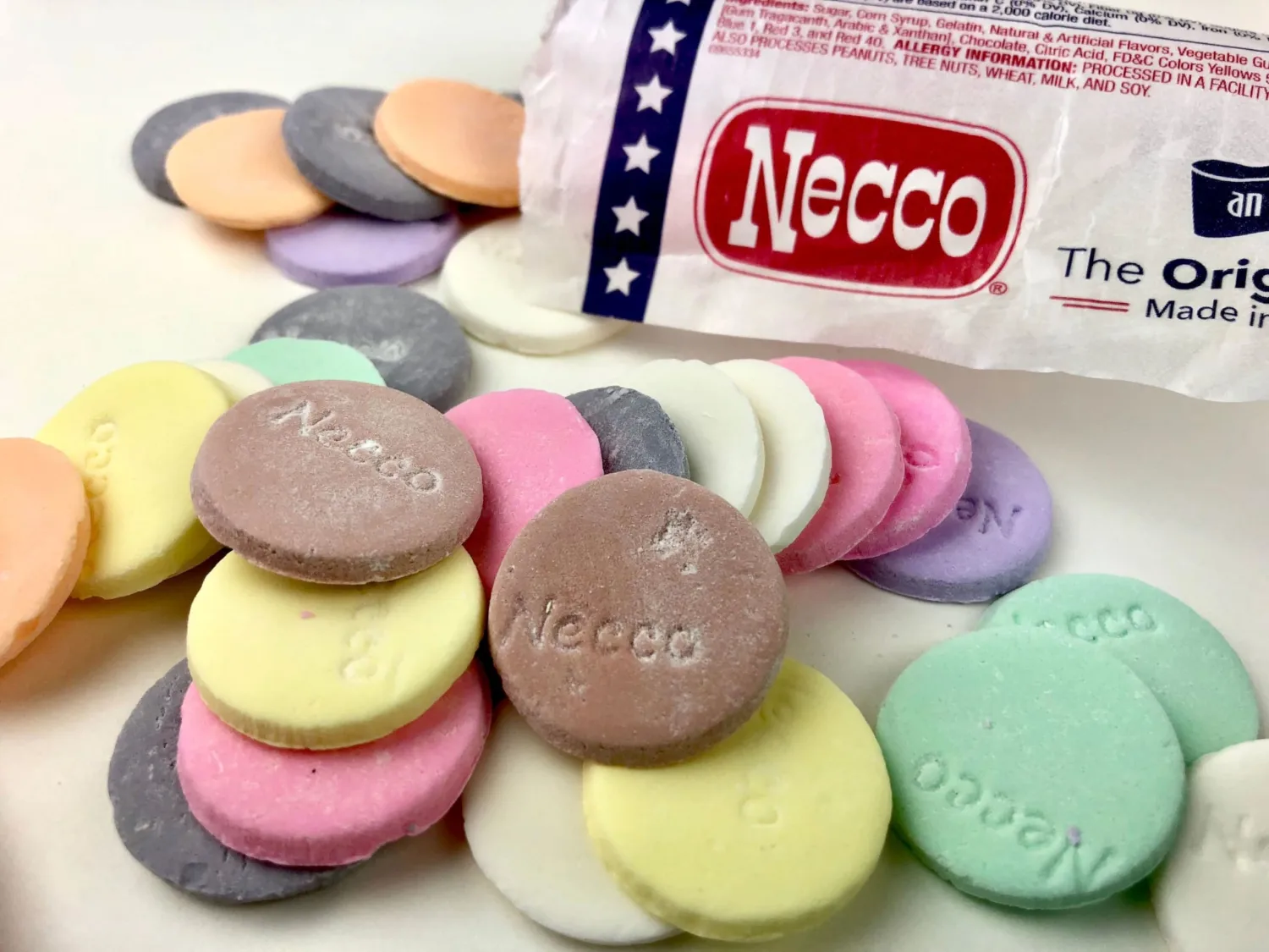 Necco The Original Wafer Candy, Enjoy all of the Different Flavors to yourself or Share with Someone, Timeless Classic Everyone is Sure to Enjoy - 2 Ounce Rolls (Pack of 6)