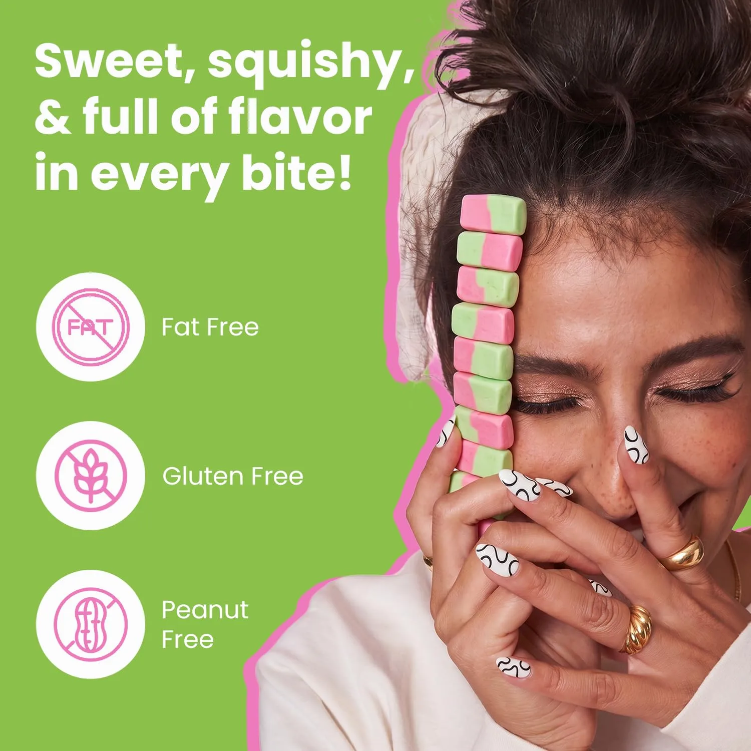 Smarties Squashies Foam Gummy Candies & Smarties Sample Packet Variety-Pack - Sour Cherry & Apple Flavored - Peanut Free & Gluten Free Candy - Soft & Chewy Squashies Candies for Parties & Birthdays - 5 oz Bag (Pack of 1)