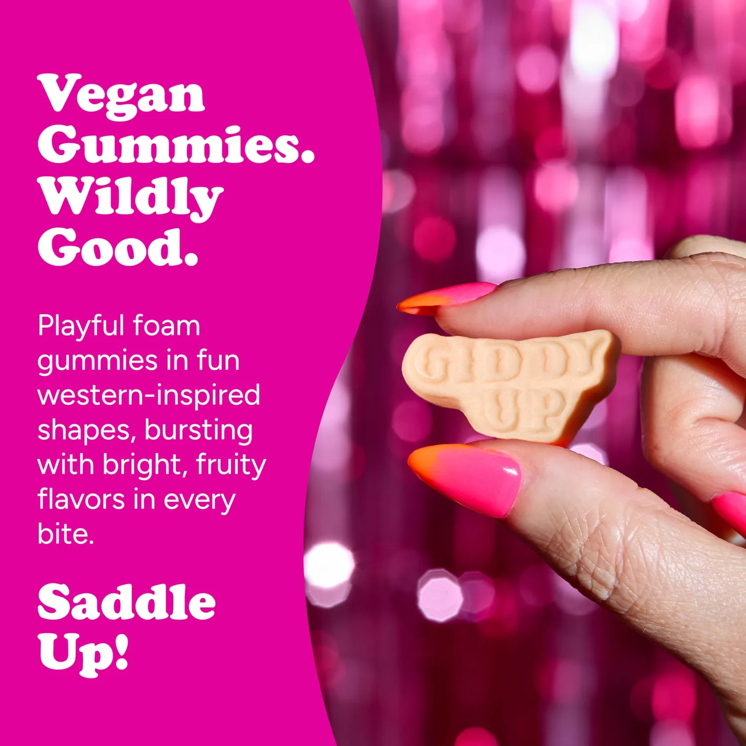 Katjes Wild & Free Foam Fruit Gummy Candy, Wildly Good Sweet Soft & Flavorful Vegan Gummies, Colorful Cowgirl Shapes, No Artificial Dyes or Flavors, Gelatin Free, Vegetarian Snacks, 4.9 oz