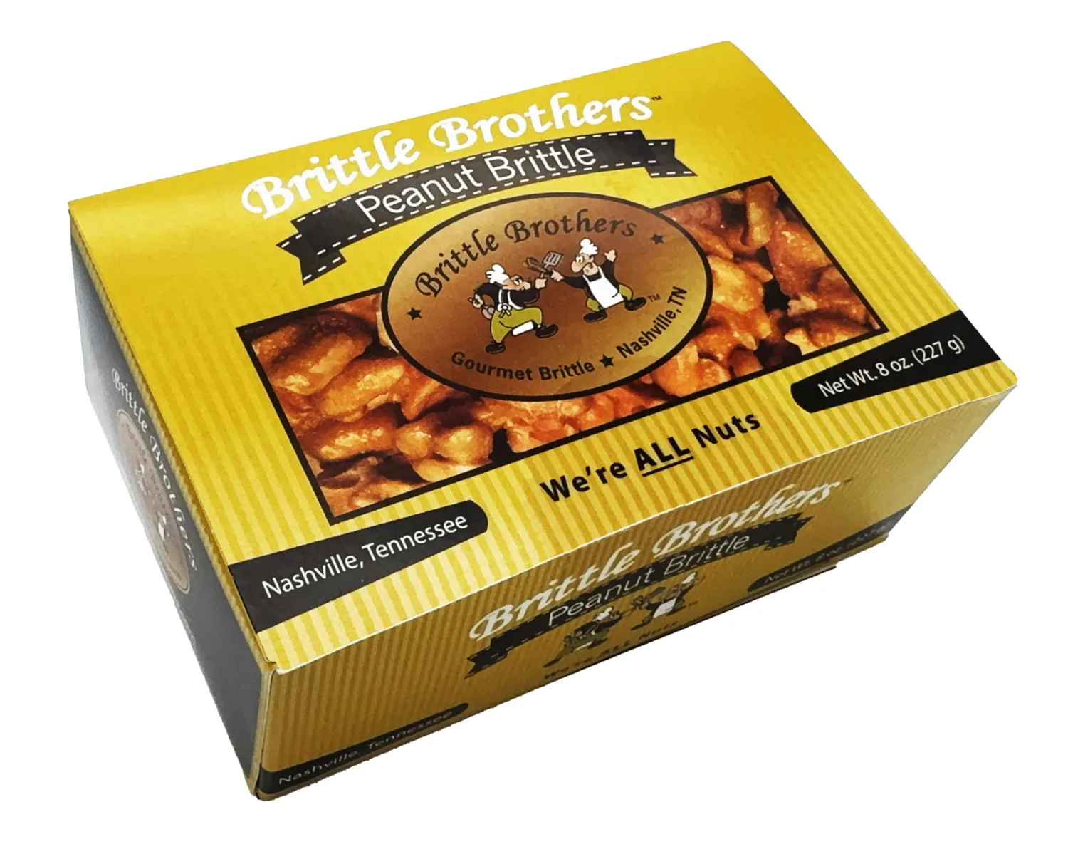 Brittle Brothers Peanut Brittle - 8 oz Gift Box - Gourmet Candy