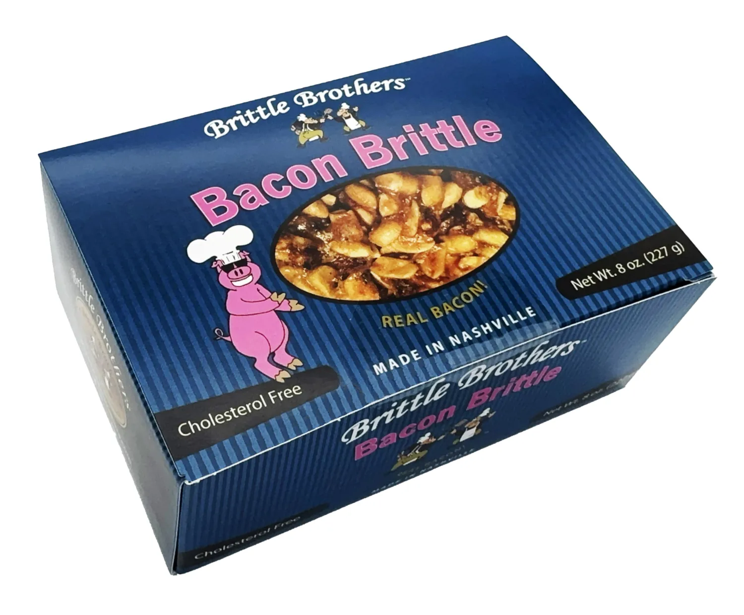 Brittle Brothers Bacon Peanut Brittle - 8 oz Gift Box - Gourmet Candy