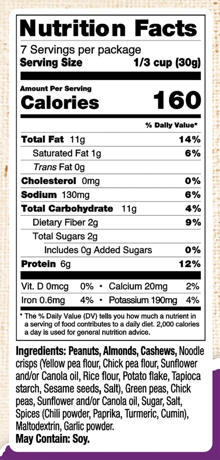 Majans Bhuja Gluten Free Snack Mix, Non-GMO | No Preservatives | Vegetarian Friendly | No Artificial Colors or Flavors, Nut Mix, 7 Ounce