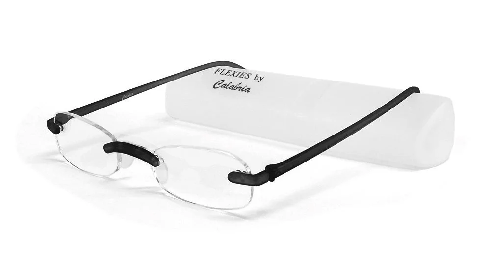 Calabria Flexie Reading Glasses Bendable Frame with Clear Lenses | Flexible Durable Glasses | Rimless & Full Frame Options | Distortion-Free Readers | Magnification 4.00x & Fuschia