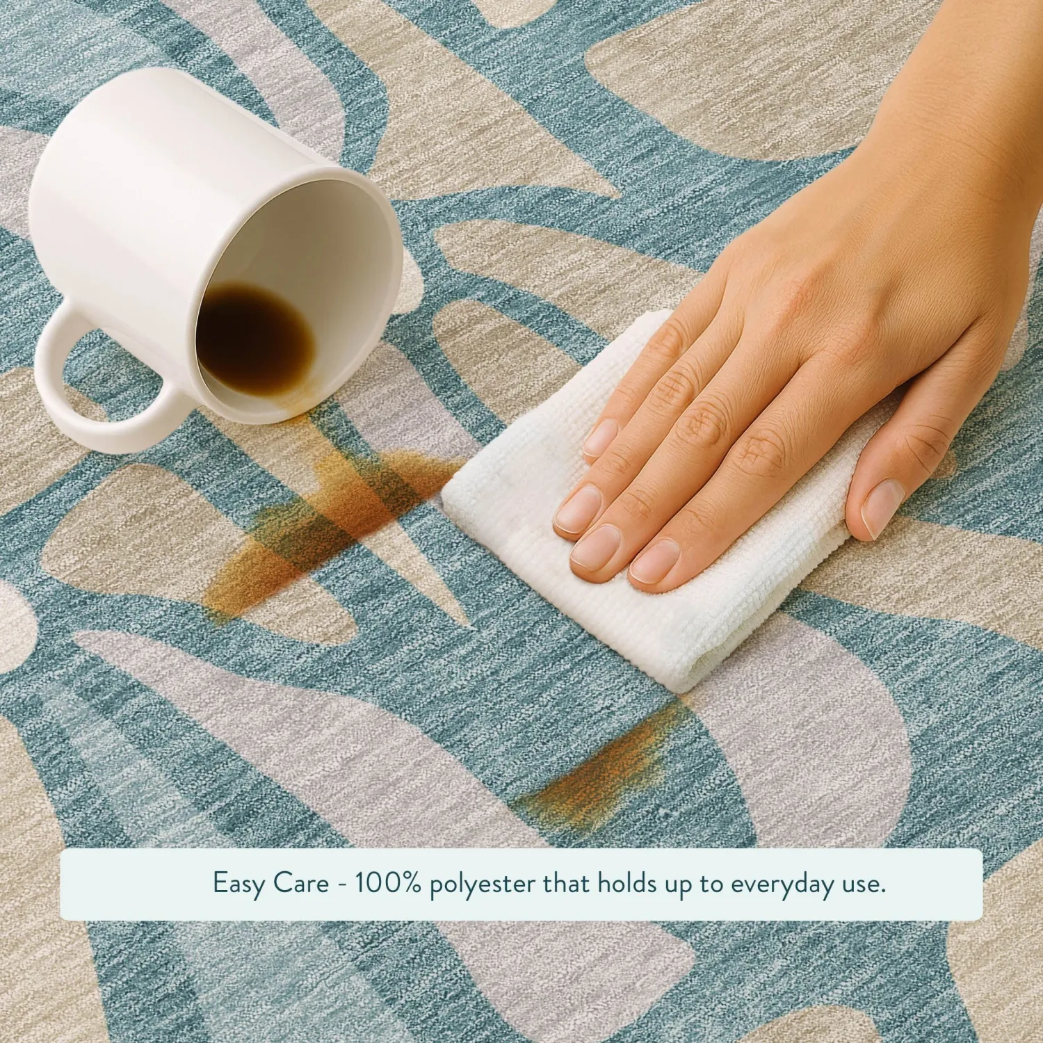 Addison Rugs Chantille ACN2630 Teal 1'8" x 2'6" Indoor/Outdoor, Machine Washable, Easy Clean, Non Shedding, Bedroom, Living Room, Dining Room, Kitchen, Patio Rug