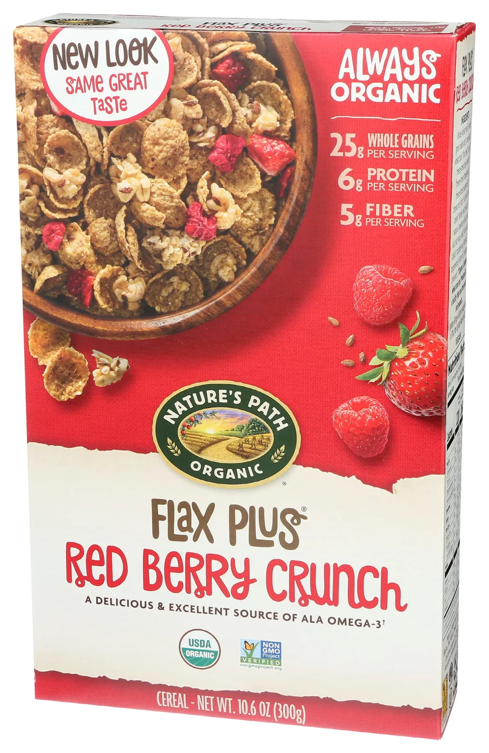 Nature's Path Red Berry Flax Cereal, Organic, 10.6 oz (Pack of 3)