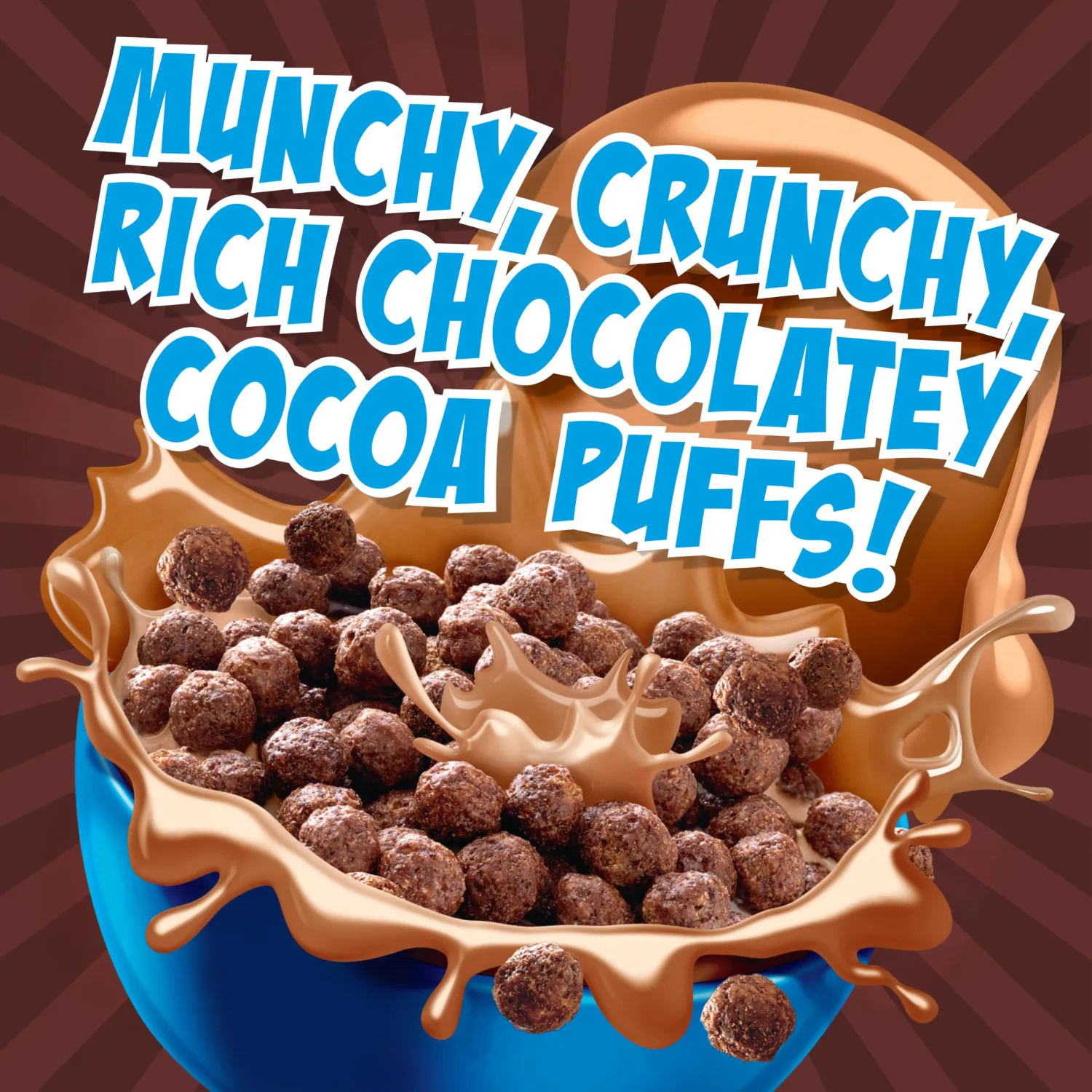 Cocoa Puffs, Chocolatey Breakfast Cereal, Made with Whole Grain, Mega Size, 25.8 oz