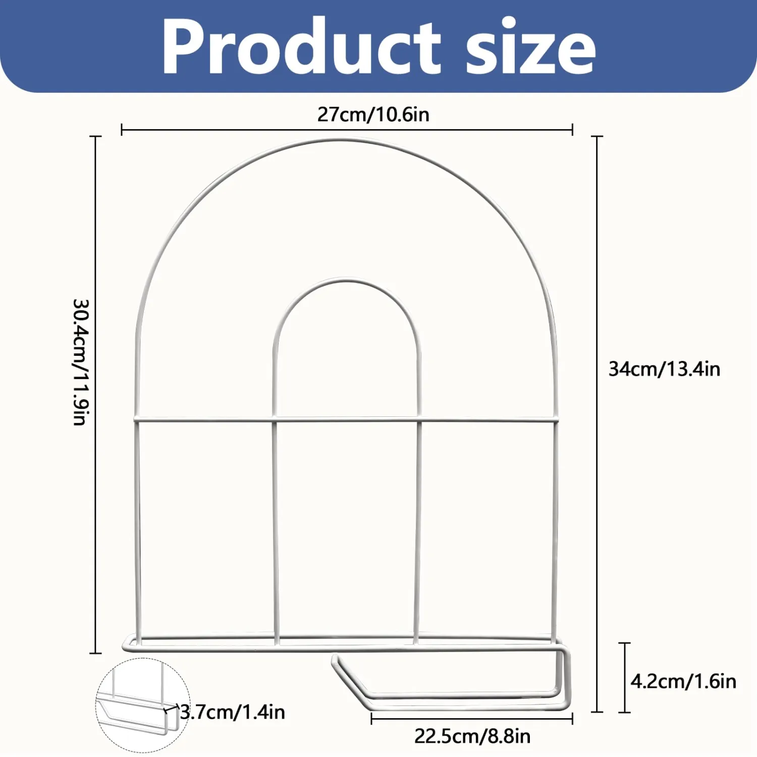 8-Pack 12" Tall Shelf Dividers - Closet Shelf Organizer - Easy to Install - No Tool - White PE Coating Steel