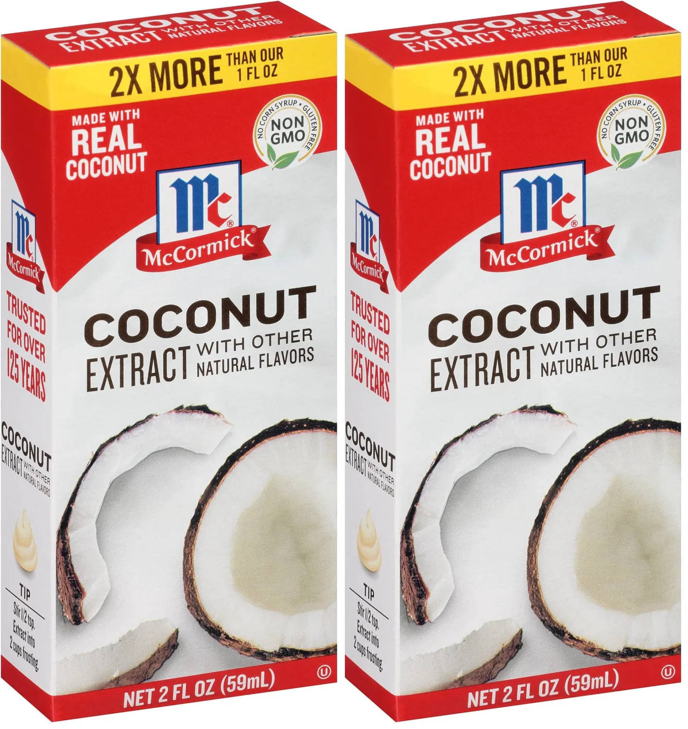 McCormick Coconut Extract with Other Natural Flavors, 2 fl oz (Pack of 2)
