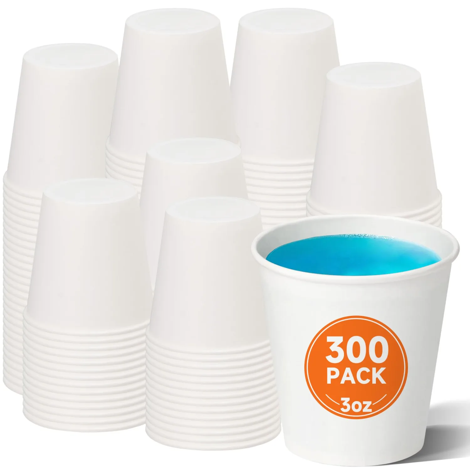 METAPRINT 300 Count 3 oz Disposable Mouthwash Cups, Small Paper Cups, Bathroom Paper Cups, Ideal for Parties and Everyday Use