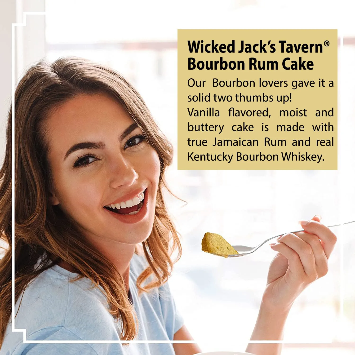 Wicked Jack's Tavern Bourbon Rum Cake, 4 oz, Gourmet Dessert for Special Occasions, Weddings, Anniversaries - Gift Baskets for Delivery, Liquor & Spirits Bakery & Dessert Gifts