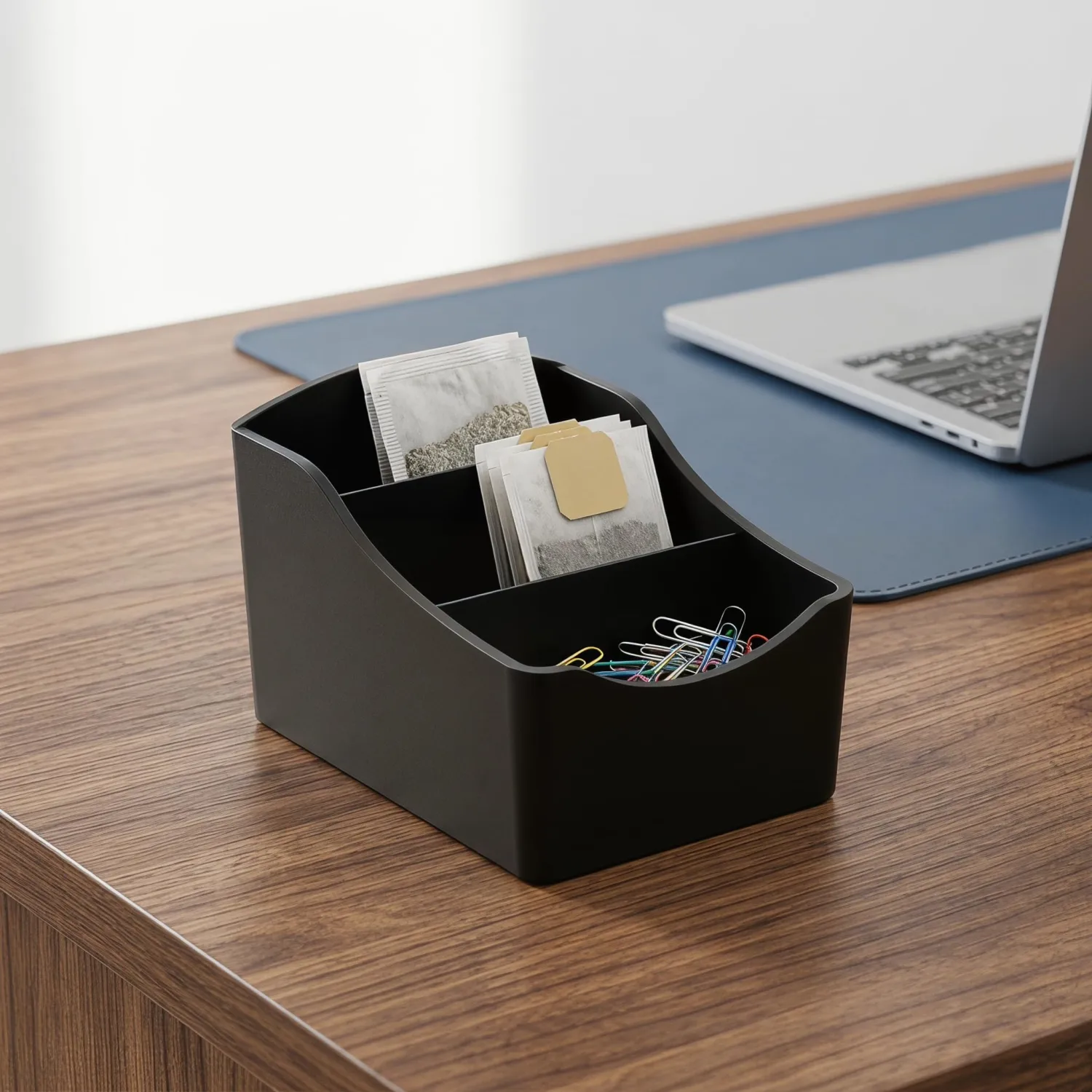 BinaryABC Black Sugar Packet Holder for Coffee Bar Drink Packet Organizer Tea Box