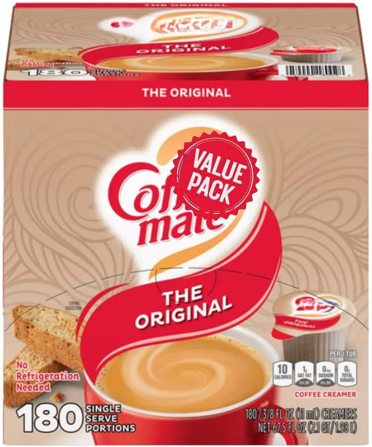 Original Coffee Creamer Singles, Liquid Creamer Singles, Non-Dairy, 0.38 fl oz, 180 ct