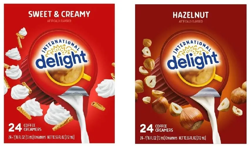 Creamer Singles Variety Bundle 2 Flavors, Sweet Creamy and Hazelnut (2 Boxes of 24 creamers in Total)…