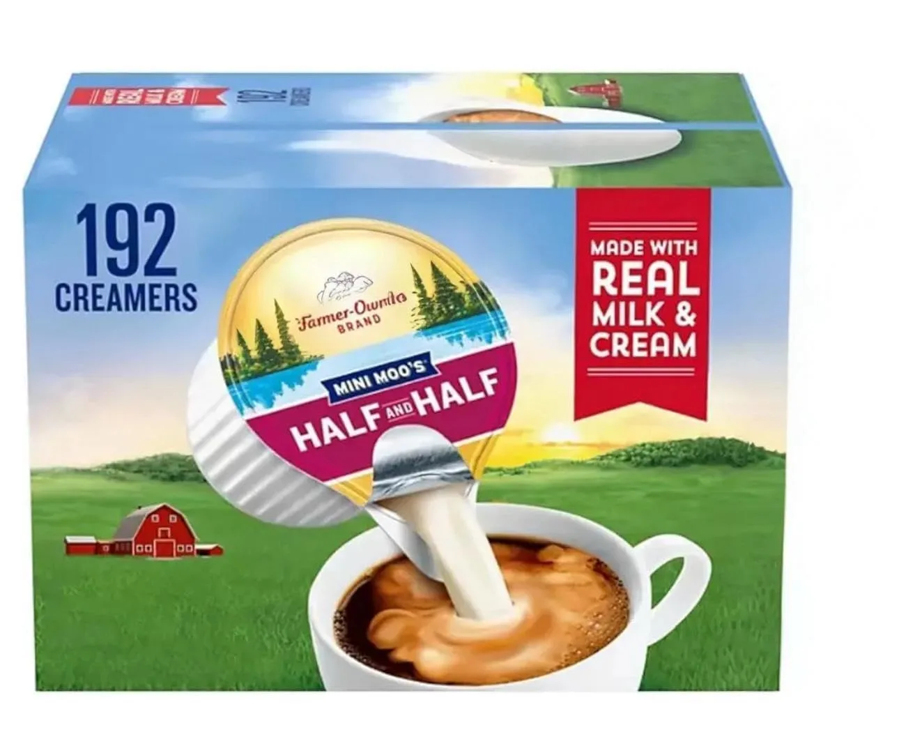 Coffee Creamer Singles Mini Moo’s Half & Half Creamer Singles, (192 Count)