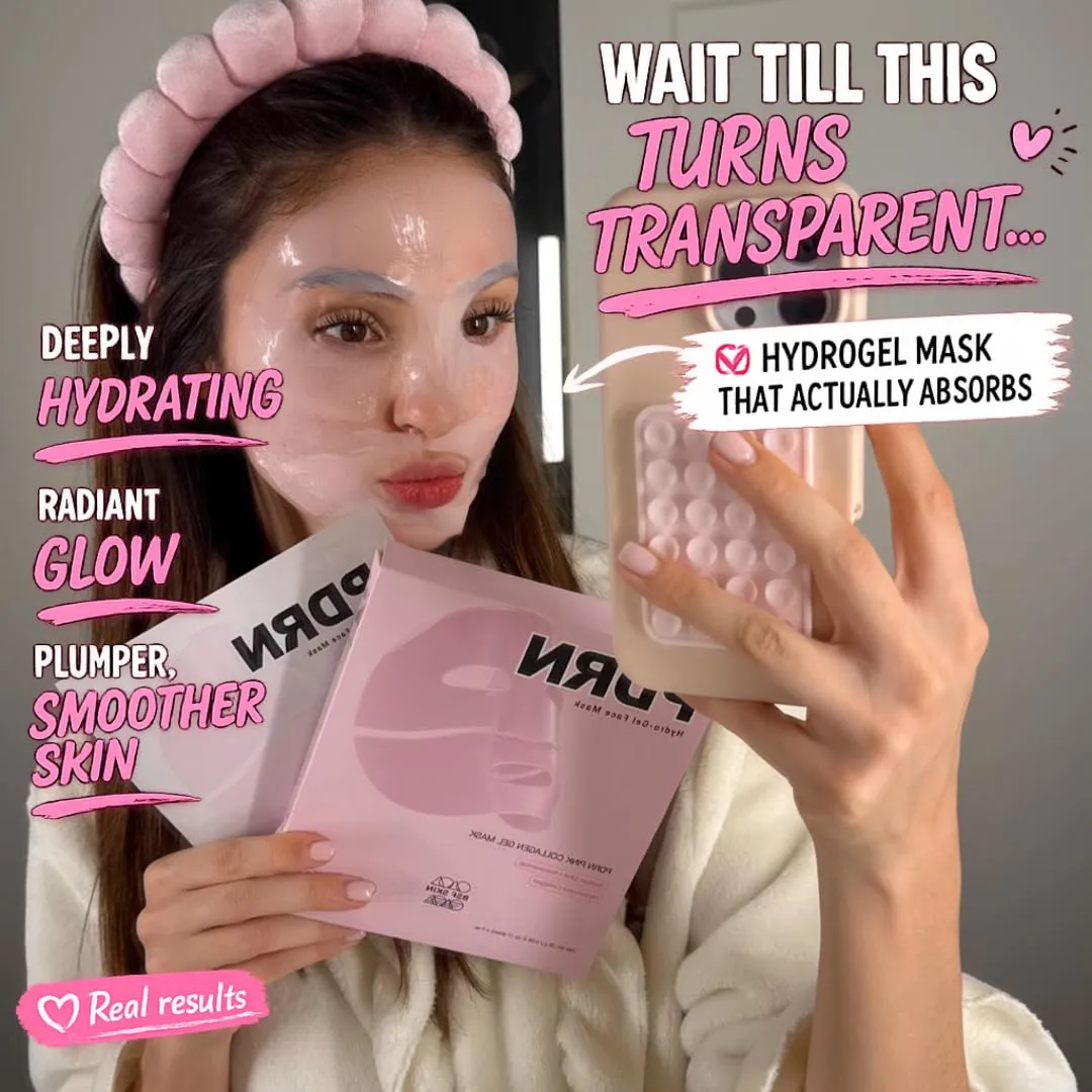 Salmon DNA PDRN Pink Collagen Jelly Hydrogel Face Mask | 11 Peptide Complex | Overnight Face Mask for Glass & Glowy Skin | Moisturizing, Firming, Hydrating & Elasticity Care (28g x4ea)